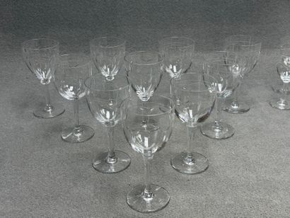 Cristal de Nancy. 
Verres en cristal taillé.....