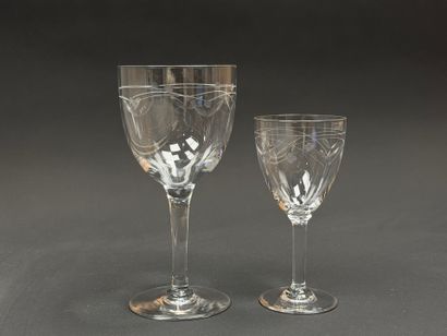 Cristal de Nancy. 
Verres en cristal taillé.....