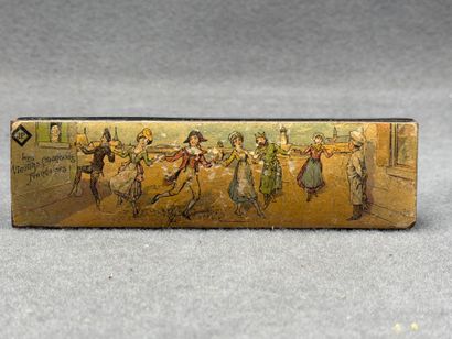 Lot: Plumier, bouteille en grès émaillé de...