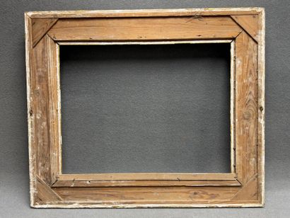 Cadre en bois et stuc doré.
88 x 74 cm. /...