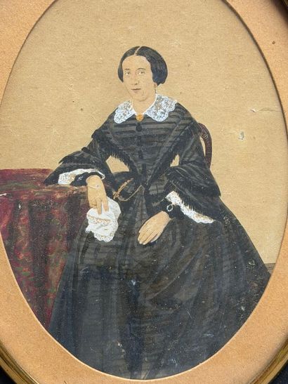 Ecole Française fin XIX°
Portrait de femme...
