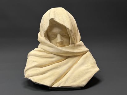 Buste de femme.
Moulage en plâtre.
40 x 39...