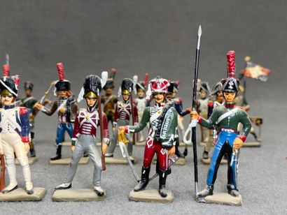 Collection de 40 soldats de plomb modernes,...