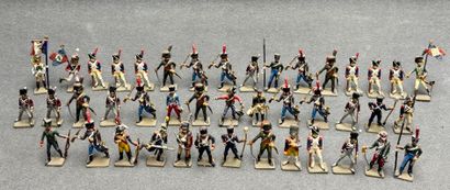 Collection de 40 soldats de plomb modernes,...