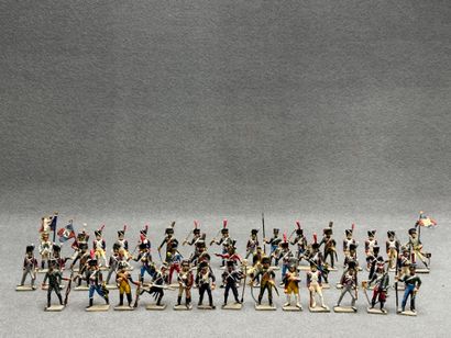 Collection de 40 soldats de plomb modernes,...