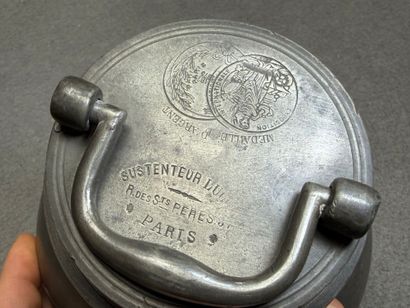 Porte diner et pot à bouillon en étain XIX°....