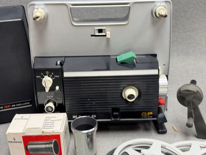 Projecteur 8 mm Elmo, visioneuse Superay...