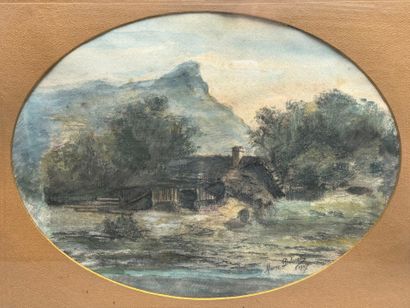 Marie DELESALLE ( fin XIX°)
Paysage
Pastel...