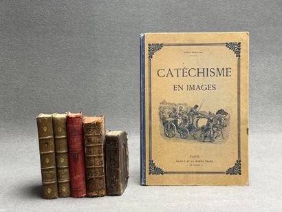 Six livres religieux XIX°: 
-Catéchisme en...