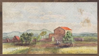 E. NICOLAS
Paysage d' Auvergne daté 1910
Aquarelle...
