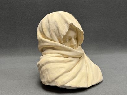 Buste de femme.
Moulage en plâtre.
40 x 39...