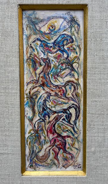 Ecole espagnole milieu XX°
Huile sur isorel...