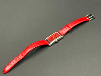 FURLA Montre de dame cadran rouge, bracelet...