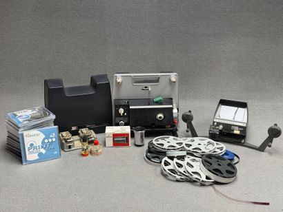 Projecteur 8 mm Elmo, visioneuse Superay...