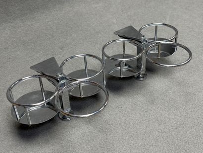 Paire de supports à verres d'angle de table...