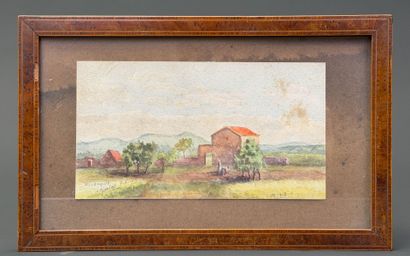 E. NICOLAS
Paysage d' Auvergne daté 1910
Aquarelle...