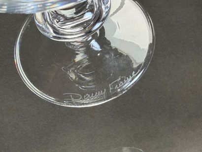 DAUM -
Six grands verres à pieds
H. :17,5...