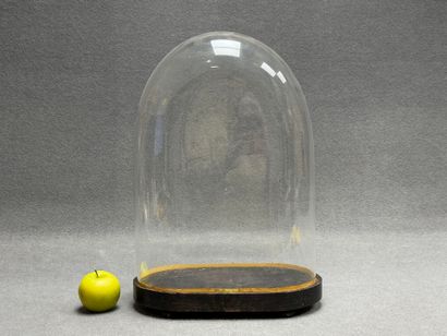 Globe de mariée avec socle
H. :45 cm.