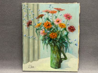 Claude BOIX. 
Nature morte au bouquet de...