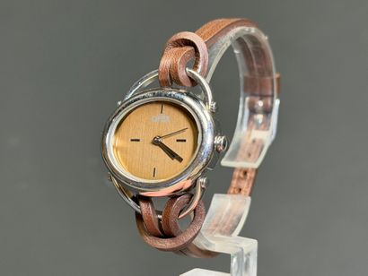 Montre de dame OPEX, bracelet cuir marro...