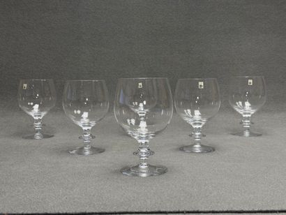 DAUM -
Six grands verres à pieds
H. :17,5...