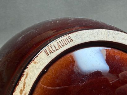 VALLAURIS Compotier et huit coupelles en...