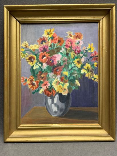 Ecole Française XX°
Nature morte au bouquet...