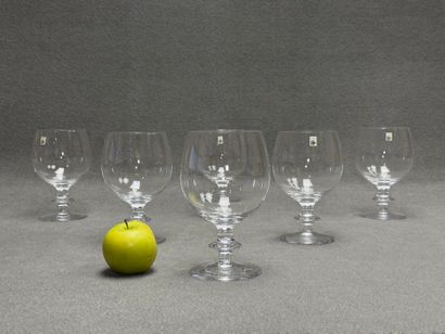 DAUM -
Six grands verres à pieds
H. :17,5...