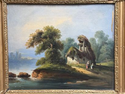 Ecole Française XIX°
Paysages de rivière
Paire...