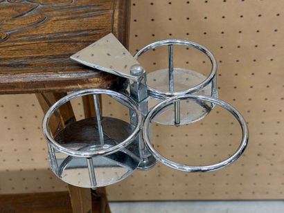Paire de supports à verres d'angle de table...