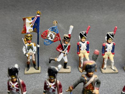 Collection de 40 soldats de plomb modernes,...