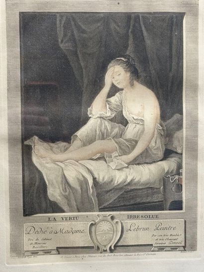 La vertu irrésolue d'après Vigée Lebrun 
Gravure...