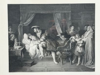 Par RICHOMME, d'après INGRES
La mort de Léonard...