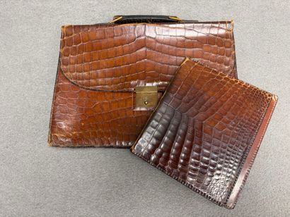 Deux pochettes avec couverture d'agenda et...