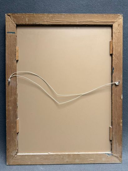 Miroir cadre bois et stuc doré.
79 x 60 cm
sauts...