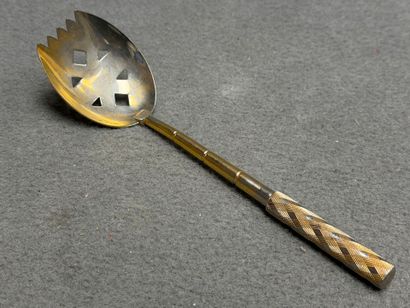 Cuillère à glaçons et dessous de plat. 
L....