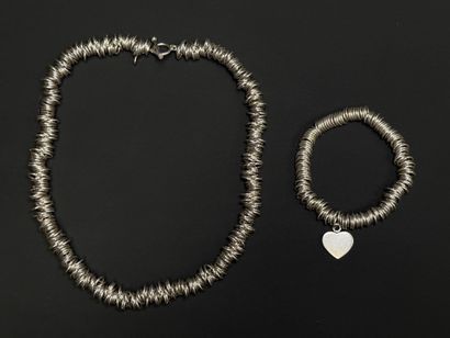 Necklace composed of a multitude of small...