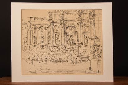 XX° French School
Rome
Ink drawing signed...