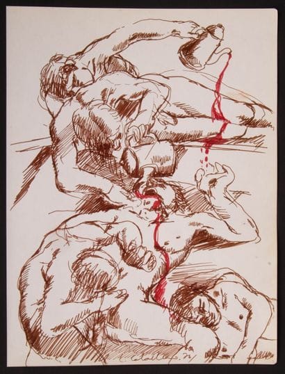 Luis CABALLERO (1943-1995) 
Orgy at the coffee...