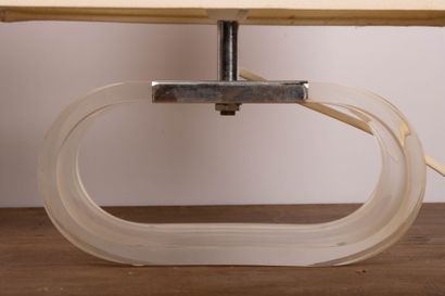 Pair of 1970s lamps in plexiglass. 
H. 30...