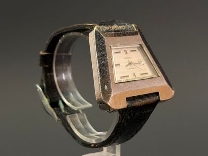 SANDOZ 
Men's wristwatch with trapezoidal...