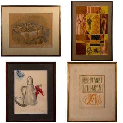 Collection La Cafetière: Set of four framed...