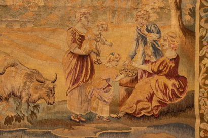 AUBUSSON, tapisserie représentant une scène...