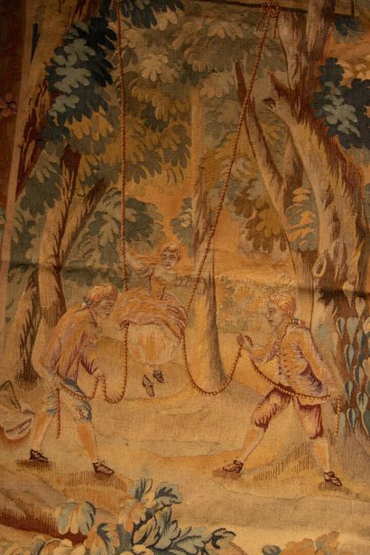 AUBUSSON, tapisserie représentant une scène...