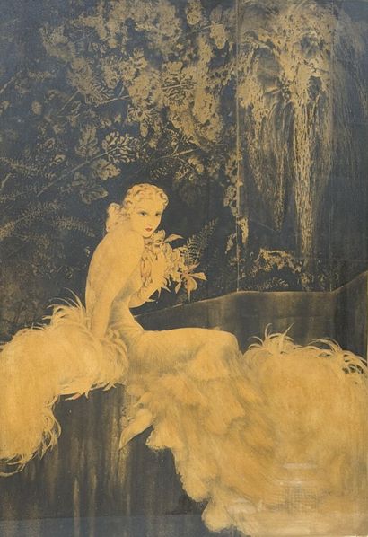 Louis ICART (1888-1950)
Elegant
Pair of color...