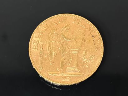 20 franc gold coin. 1887.
Weight: 6.43 g