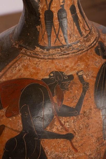Vase de style grec antique en terre cuite,...