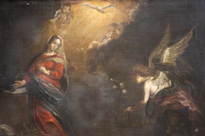 Ecole italienne XVIII°
L'annonciation.
huile...