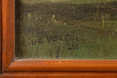 L DE VECCHI (XIX°-XX°)
Les péniches
Huile...