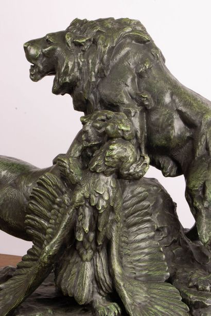 Maximilien Louis FIOT (1886-1953) 
Lion et...